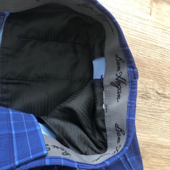 Ben Hogan Blue Flat Front Shorts Classic Style - Picture 4 of 5